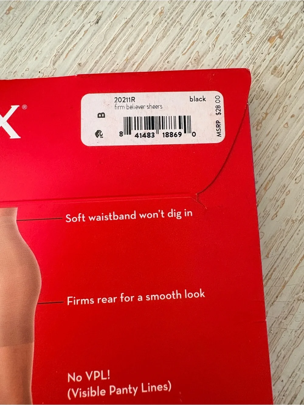 NWT Spanx Black Firm Believer Sheers Size B